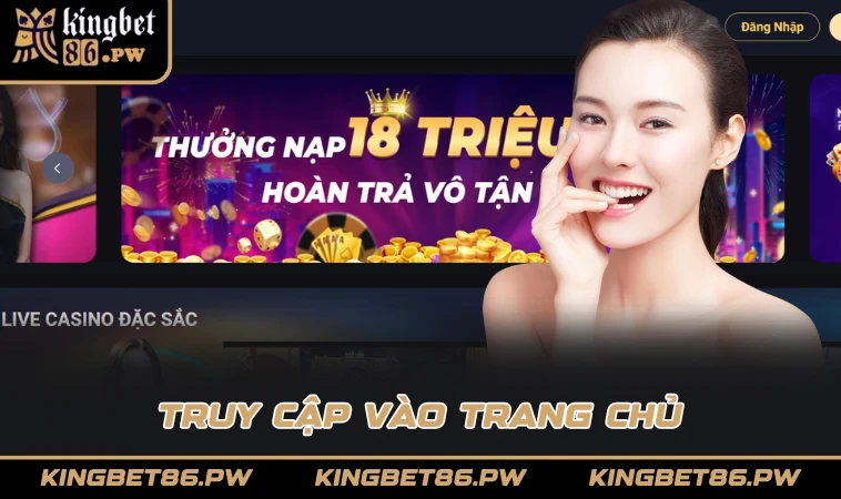 Truy cập vào trang chủ
